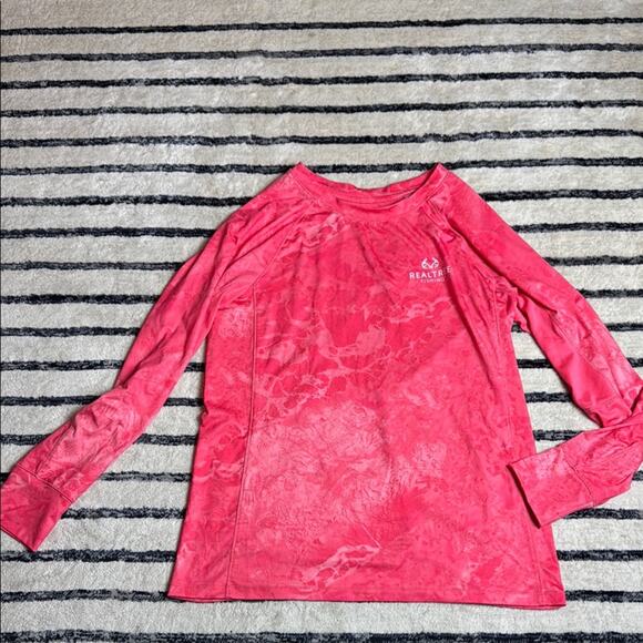 Realtree Women's Pink Long Sleeve Top Size Medium, Fishing Long Sleeve - Picture 4 of 8